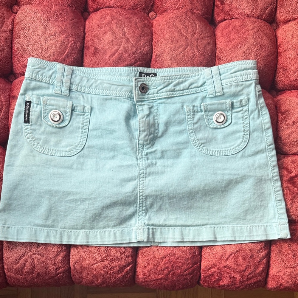 Dolce & Gabbana Sky Blue Mini Skirt